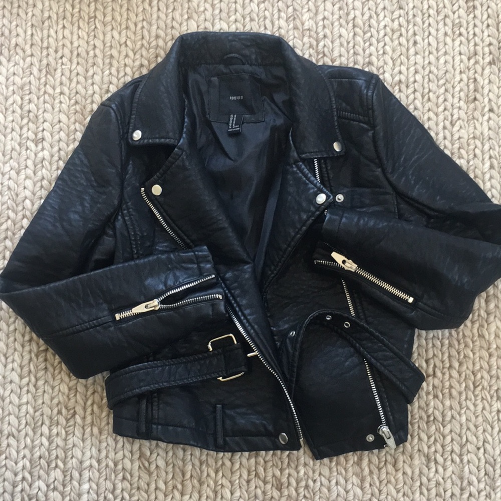 Forever 21 faux leather moto jacket